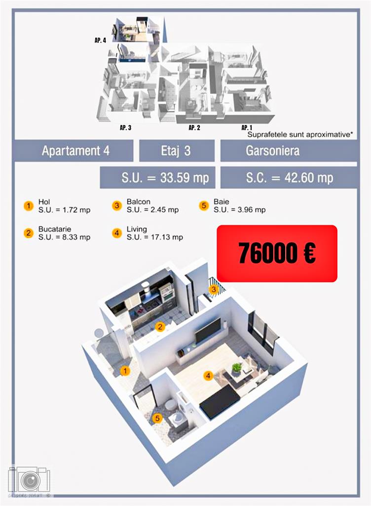 Garsoniera, 34 mp, 0% COMISION, Str. Dezrobirii, Sector 6