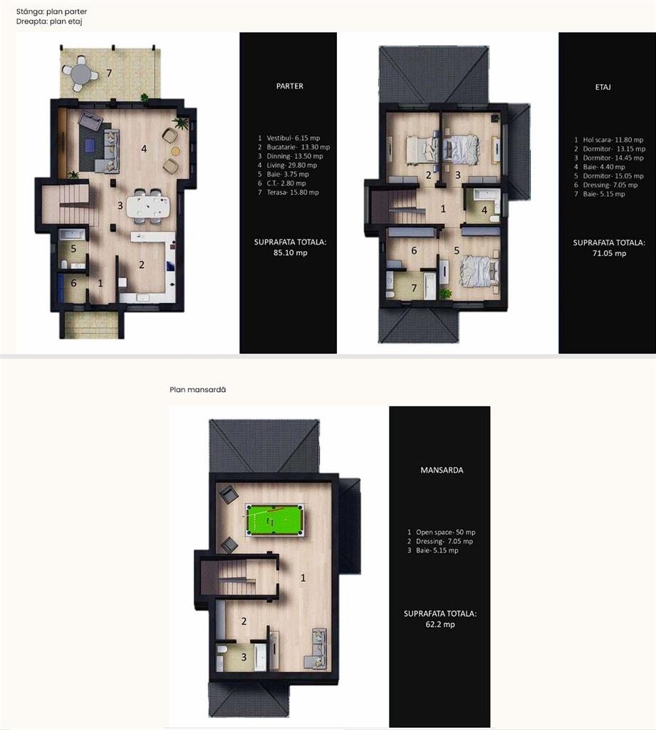Vila P+1E+M 225 mp.utili, Soseaua Unirii, Corbeanca, 0% COMISION