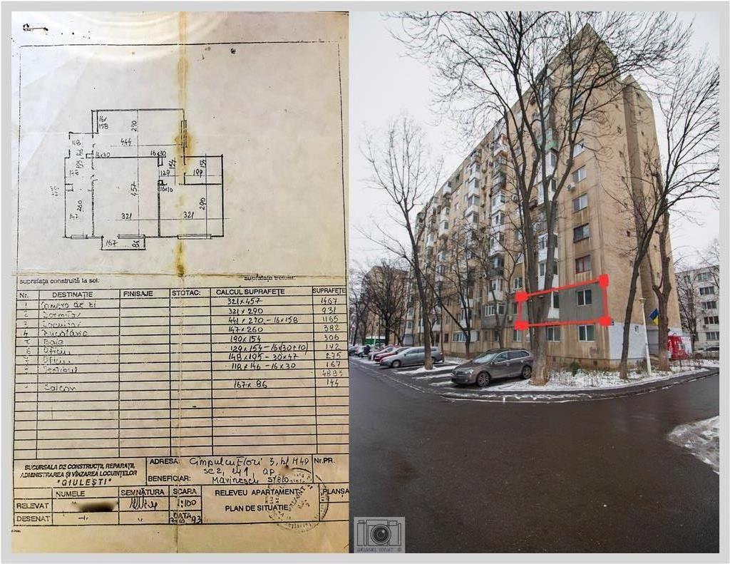 Ap. 3 camere, 51 mp, Aleea Campul cu Flori 3, Bl M49, Sect.6  0% COMISION