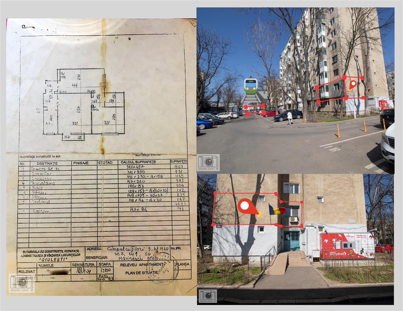 Ap. 3 camere,51 mp (cu centrala termica) Aleea Campul cu Flori 3, Bl M49, Sect.6  0% COMISION